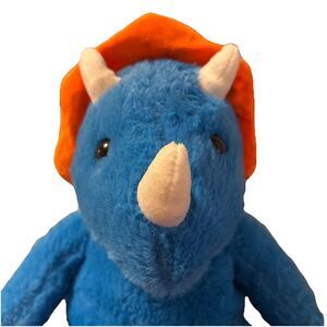 Homerbest Blue Orange Triceratops Dinosaur Plush Stuffed Animal Soft Toy 15”